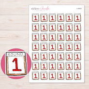 I-18223 planner sticker sheet with enlarged sticker detail
