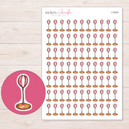 I-18235 planner sticker sheet with enlarged sticker detail