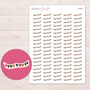 I-18289 planner sticker sheet with enlarged sticker detail