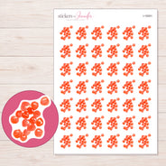 I-18291 planner sticker sheet with enlarged sticker detail