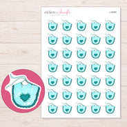 I-18393 planner sticker sheet with enlarged sticker detail
