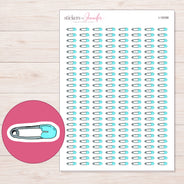 I-18398 planner sticker sheet with enlarged sticker detail