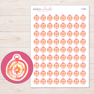 I-18493 planner sticker sheet with enlarged sticker detail