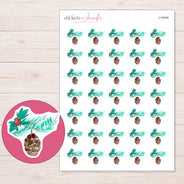 I-18494 planner sticker sheet with enlarged sticker detail