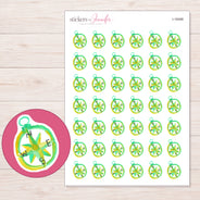 I-18498 planner sticker sheet with enlarged sticker detail