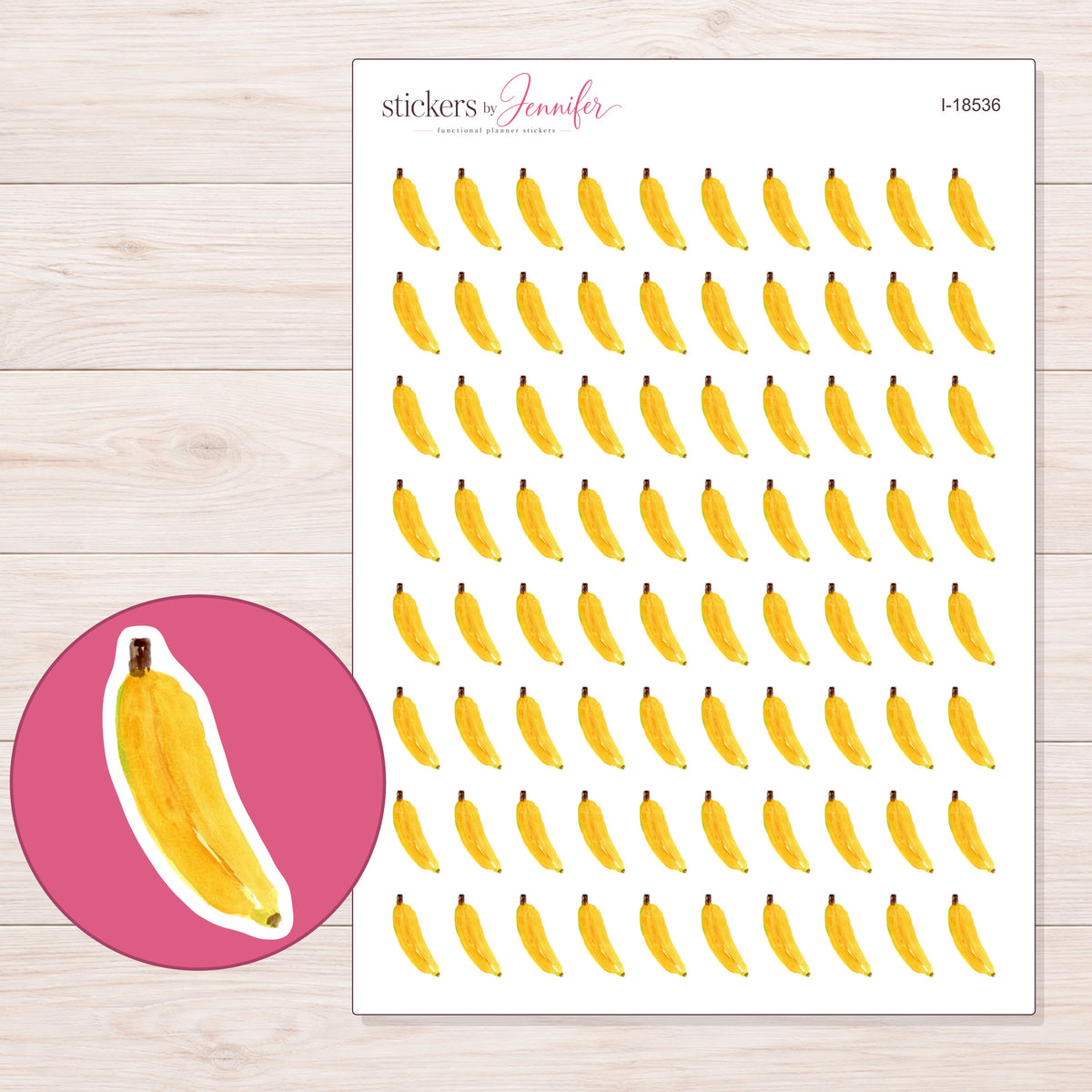 I-18536 planner sticker sheet with enlarged sticker detail