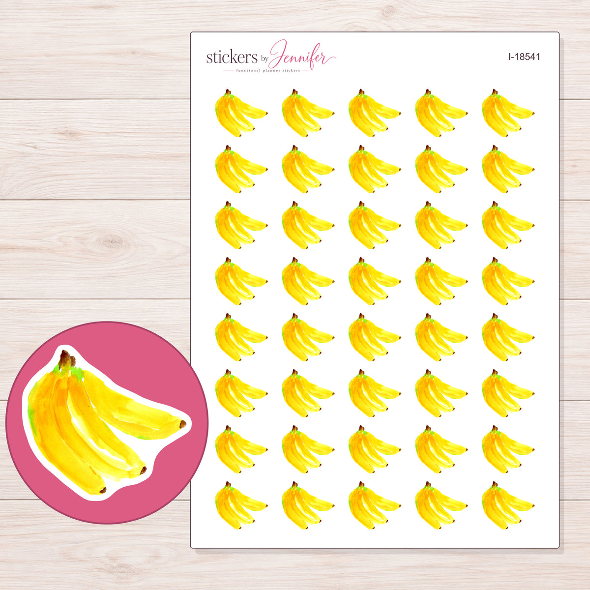 I-18541 planner sticker sheet with enlarged sticker detail