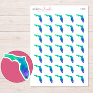 I-18603 planner sticker sheet with enlarged sticker detail