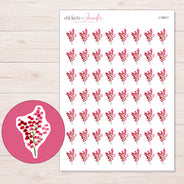 I-18617 planner sticker sheet with enlarged sticker detail
