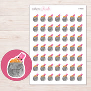 I-18624 planner sticker sheet with enlarged sticker detail