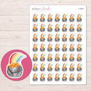 I-18629 planner sticker sheet with enlarged sticker detail