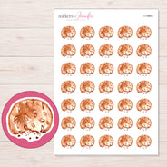 I-18661 planner sticker sheet with enlarged sticker detail