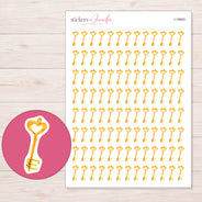 I-18663 planner sticker sheet with enlarged sticker detail