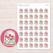 I-18674 planner sticker sheet with enlarged sticker detail
