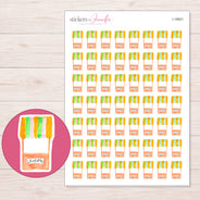I-18921 planner sticker sheet with enlarged sticker detail