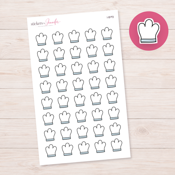 White Chef Hat Planner Stickers | I-1893