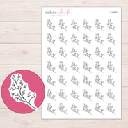 I-19007 planner sticker sheet with enlarged sticker detail
