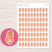 I-19013 planner sticker sheet with enlarged sticker detail