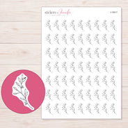 I-19017 planner sticker sheet with enlarged sticker detail