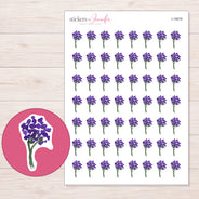 I-19076 planner sticker sheet with enlarged sticker detail