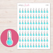 I-19081 planner sticker sheet with enlarged sticker detail