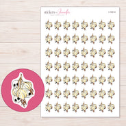 I-19214 planner sticker sheet with enlarged sticker detail
