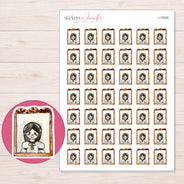 I-19226 planner sticker sheet with enlarged sticker detail