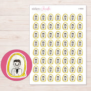 I-19242 planner sticker sheet with enlarged sticker detail