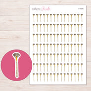 I-19245 planner sticker sheet with enlarged sticker detail