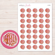 I-19250 planner sticker sheet with enlarged sticker detail