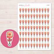 I-19257 planner sticker sheet with enlarged sticker detail