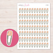 I-19261 planner sticker sheet with enlarged sticker detail