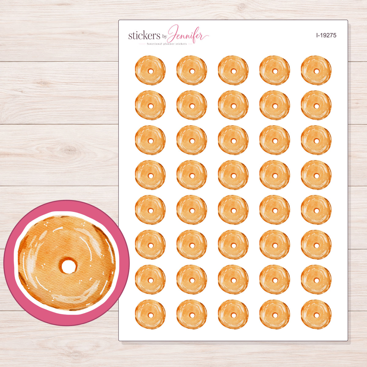 I-19275 planner sticker sheet with enlarged sticker detail