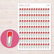 I-19285 planner sticker sheet with enlarged sticker detail
