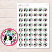 I-19286 planner sticker sheet with enlarged sticker detail