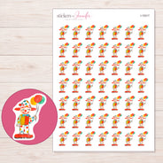I-19317 planner sticker sheet with enlarged sticker detail