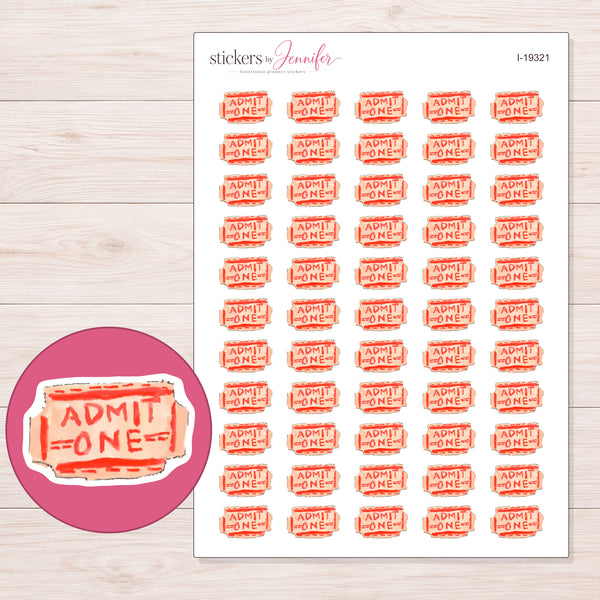 I-19321 planner sticker sheet with enlarged sticker detail