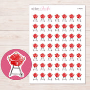 I-19343 planner sticker sheet with enlarged sticker detail