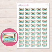 I-19349 planner sticker sheet with enlarged sticker detail