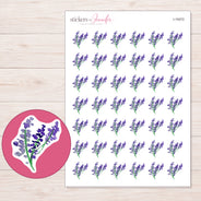 I-19372 planner sticker sheet with enlarged sticker detail