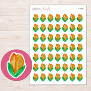 I-19380 planner sticker sheet with enlarged sticker detail