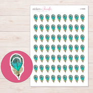 I-19385 planner sticker sheet with enlarged sticker detail