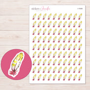 I-19389 planner sticker sheet with enlarged sticker detail