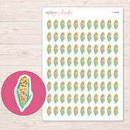I-19439 planner sticker sheet with enlarged sticker detail