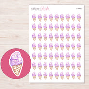 I-19455 planner sticker sheet with enlarged sticker detail