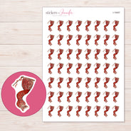 I-19457 planner sticker sheet with enlarged sticker detail