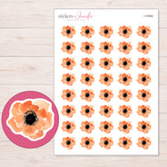 I-19464 planner sticker sheet with enlarged sticker detail
