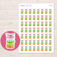 I-19471 planner sticker sheet with enlarged sticker detail