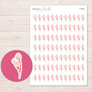 I-19480 planner sticker sheet with enlarged sticker detail