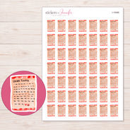 I-19486 planner sticker sheet with enlarged sticker detail